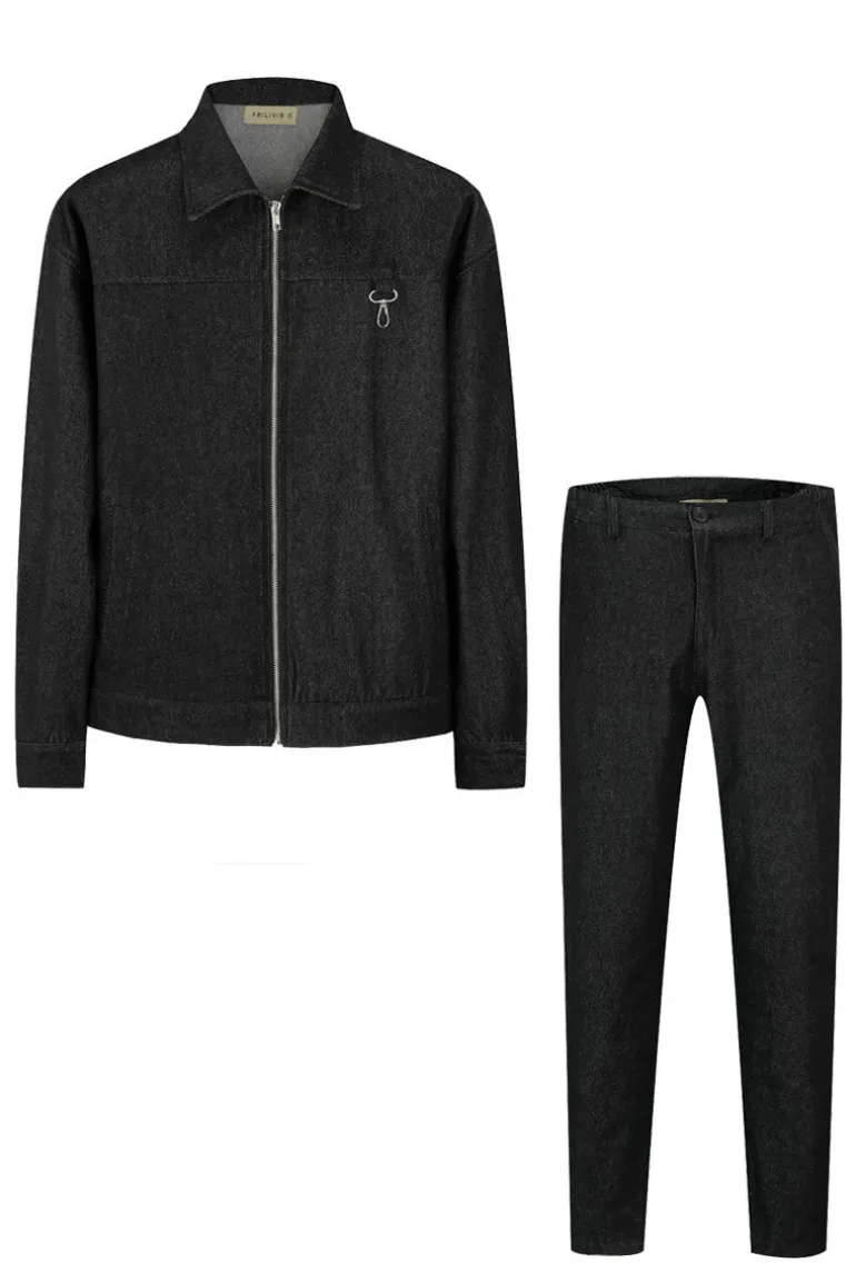 Ensemble veste pantalon workers denim