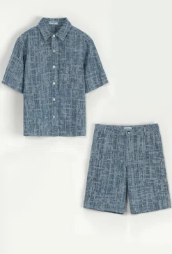 Essemble short effet jean dechirer