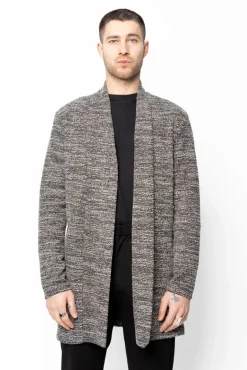 Gilet long oversize en maille fine
