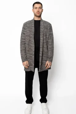 Gilet long oversize en maille fine