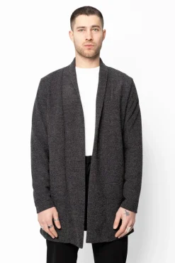 Gilet long oversize en maille fine