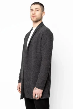 Gilet long oversize en maille fine