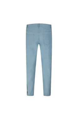 Jean large à motifs damier avec fentes