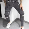 Jean skinny multipoches déchiré