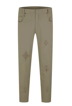 Jean uni avec broderie