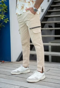 Jogger pant cargo avec detail zippé