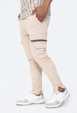 Jogger pant cargo avec detail zippé