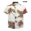 Kids enfant chemise manches courtes à imprimé fleuri