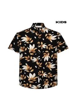 Kids enfant chemise manches courtes à imprimé fleuri