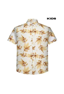 Kids enfant chemise manches courtes à imprimé fleuri