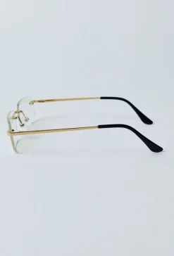 Lunettes rectangulaires sans monture