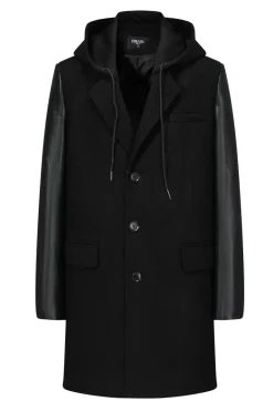 Manteau classique à capuche avec cordon de resserrage
