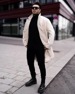 Manteau classique droit long