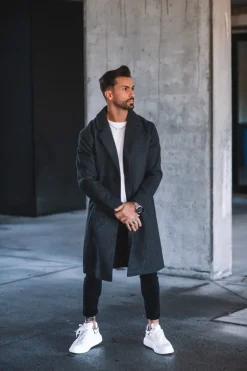 Manteau classique droit long