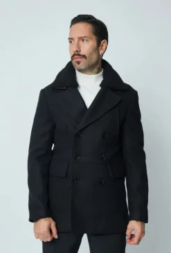 Manteau long boutonné