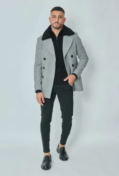Manteau long boutonné