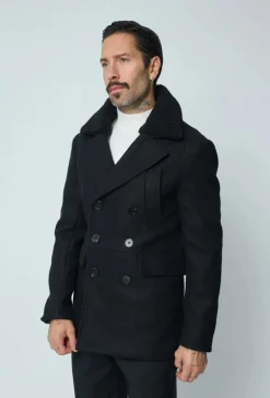 Manteau long boutonné