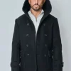Manteau uni classique à capuche