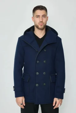Manteau uni classique à capuche