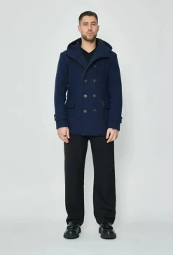 Manteau uni classique à capuche