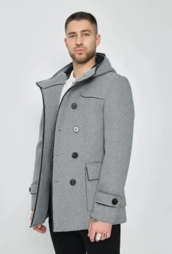 Manteau uni classique à capuche