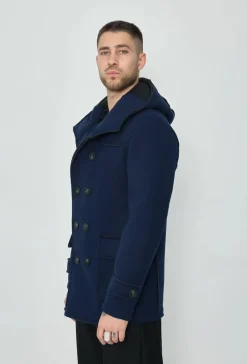 Manteau uni classique à capuche