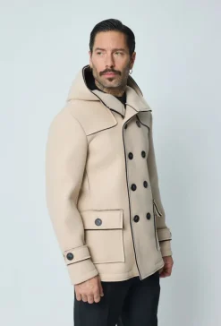 Manteau uni classique à capuche