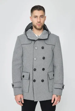 Manteau uni classique à capuche