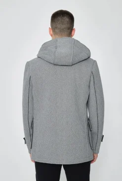 Manteau uni classique à capuche
