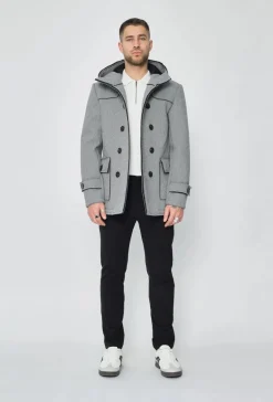 Manteau uni classique à capuche