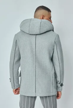 Manteau uni classique à capuche