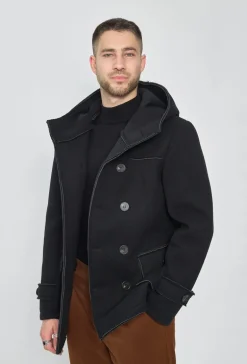 Manteau uni classique à capuche