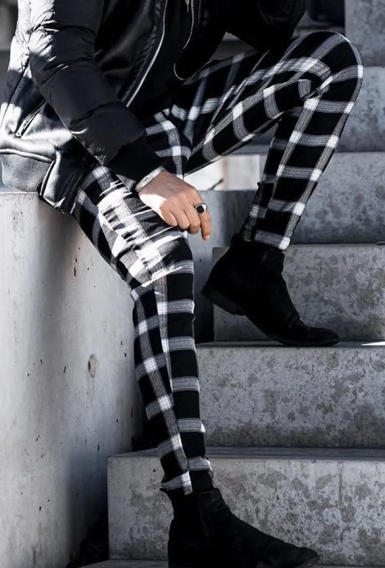 Pantalon à carreaux