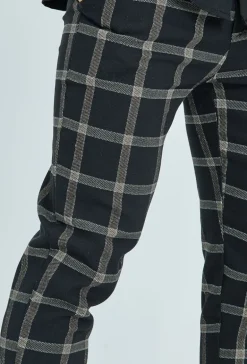 Pantalon à carreaux slim