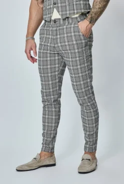 Pantalon à carreaux slim