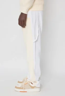 Pantalon bicolore à panneaux contrastants