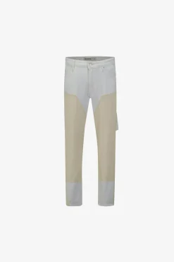 Pantalon bicolore à panneaux contrastants
