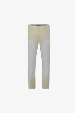 Pantalon bicolore à panneaux contrastants