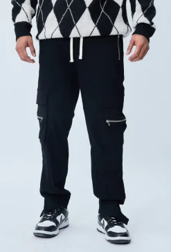 Pantalon cargo jogger avec détail zippé