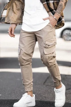 Pantalon cargo jogger avec zip