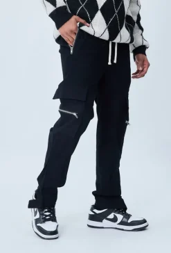 Pantalon cargo jogger avec détail zippé
