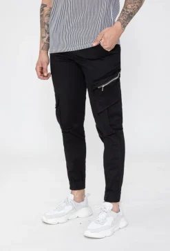Pantalon cargo jogger avec zip