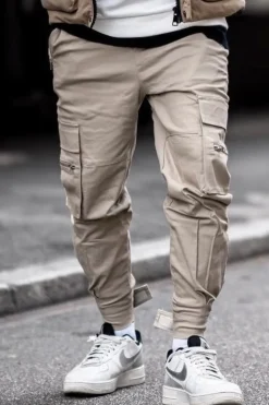 Pantalon cargo jogger avec détail zippé