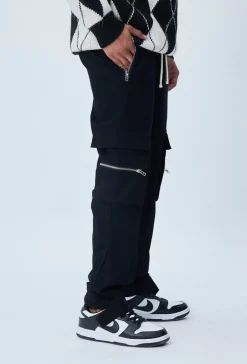 Pantalon cargo jogger avec détail zippé