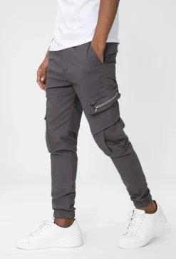 Pantalon cargo jogger avec zip