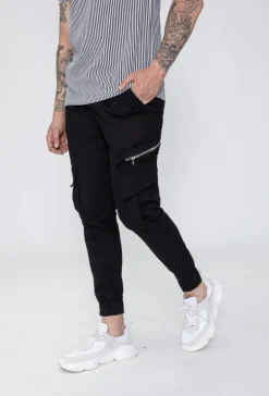 Pantalon cargo jogger avec zip