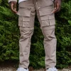 Pantalon cargo jogger multipoche à zip