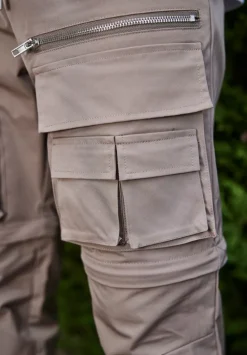 Pantalon cargo jogger multipoche à zip