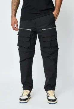 Pantalon cargo jogger multipoche à zip