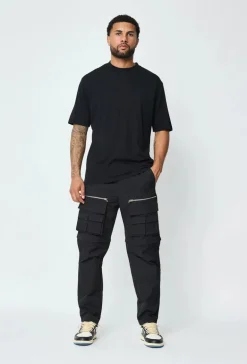Pantalon cargo jogger multipoche à zip
